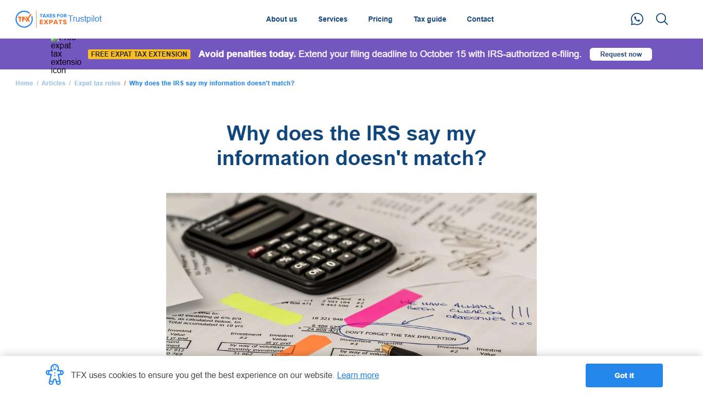 Why does the IRS say my information doesn't match 2026 | TfE